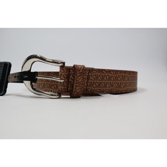 Steve Madden Light Brown and Brown SM Logo Belt Size L - Picture 2 of 3